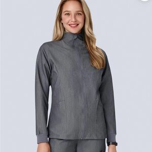 Like new Mandala grey scrub jacket L